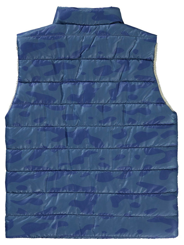 Civil Boys Kamuflaj Desen Velsoftlu 6-9 Yaş Yelek - Mavi