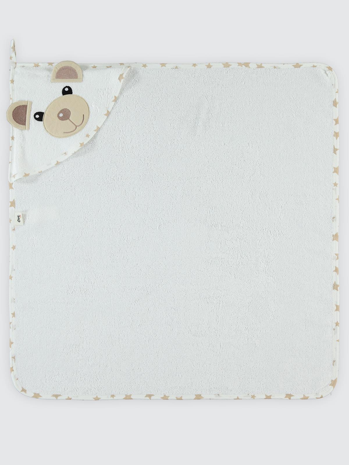 Civil Baby Ayıcık Nakışlı Havlu - Kahverengi