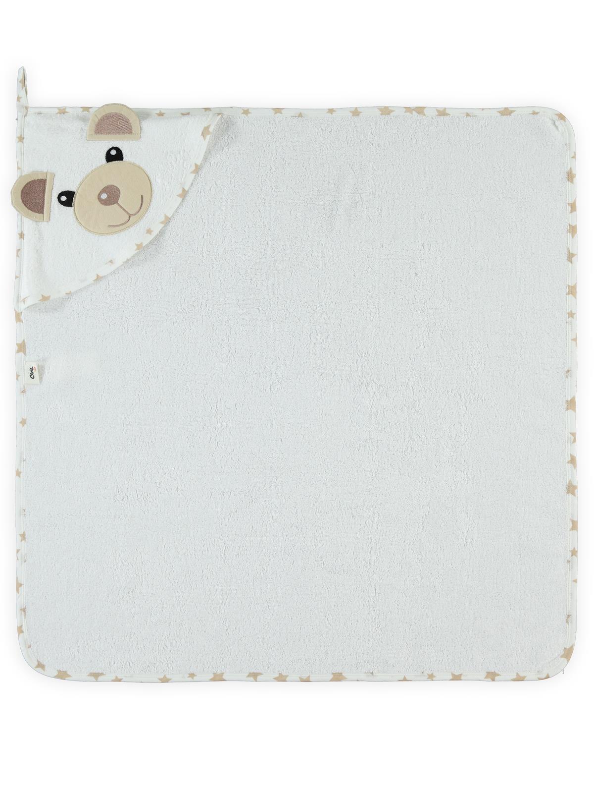 Civil Baby Ayıcık Nakışlı Havlu - Kahverengi