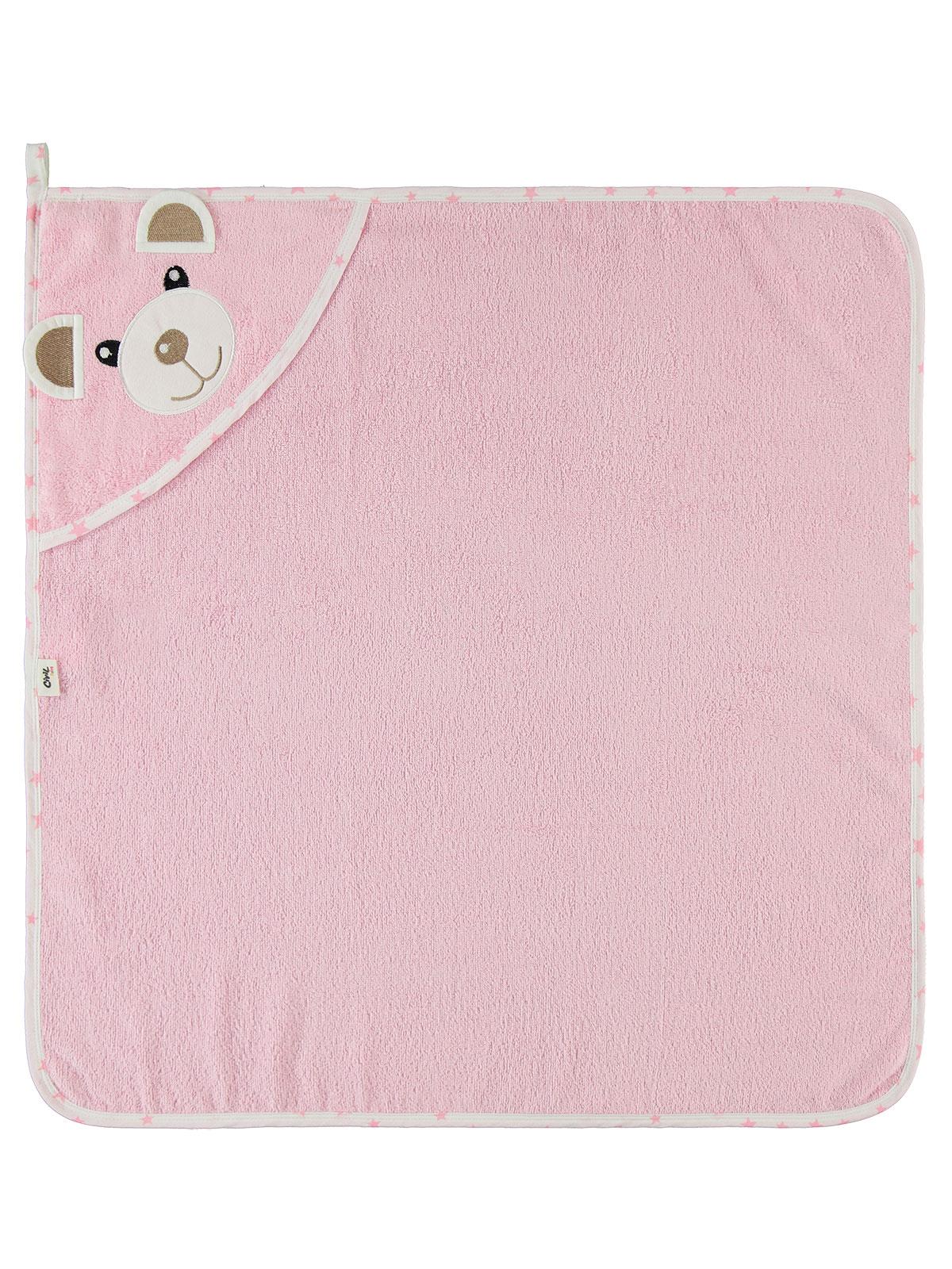 Civil Baby Ayıcık Nakışlı Havlu - Pembe