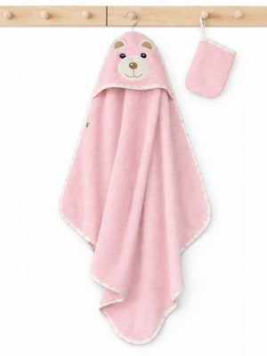 Civil Baby Ayıcık Nakışlı Havlu - Pembe