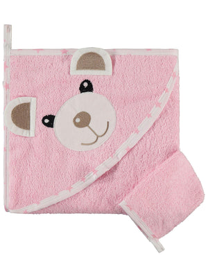 Civil Baby Ayıcık Nakışlı Havlu - Pembe