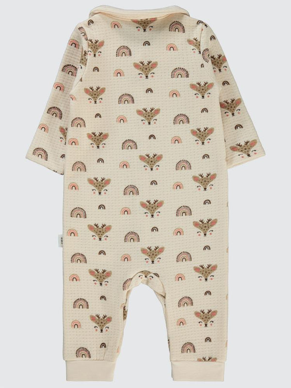 Civil Baby Gökkuşağı Etiketli 6-18 Ay Tulum - Fil Dişi