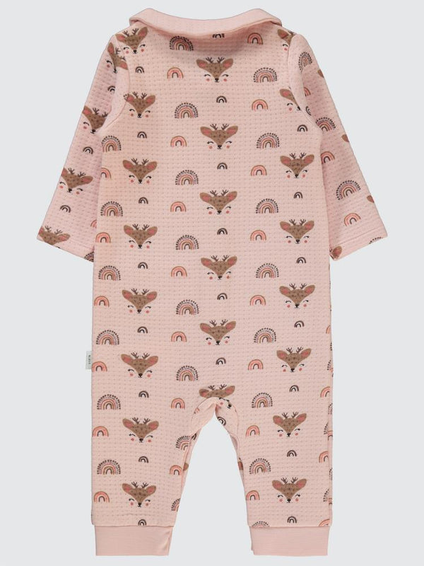 Civil Baby Gökkuşağı Etiketli 6-18 Ay Tulum - Pudra