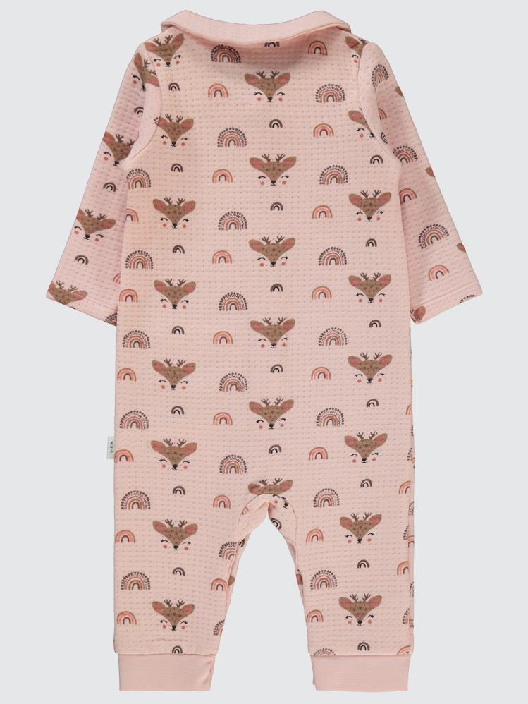 Civil Baby Gökkuşağı Etiketli 6-18 Ay Tulum - Pudra