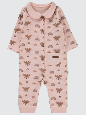 Civil Baby Gökkuşağı Etiketli 6-18 Ay Tulum - Pudra