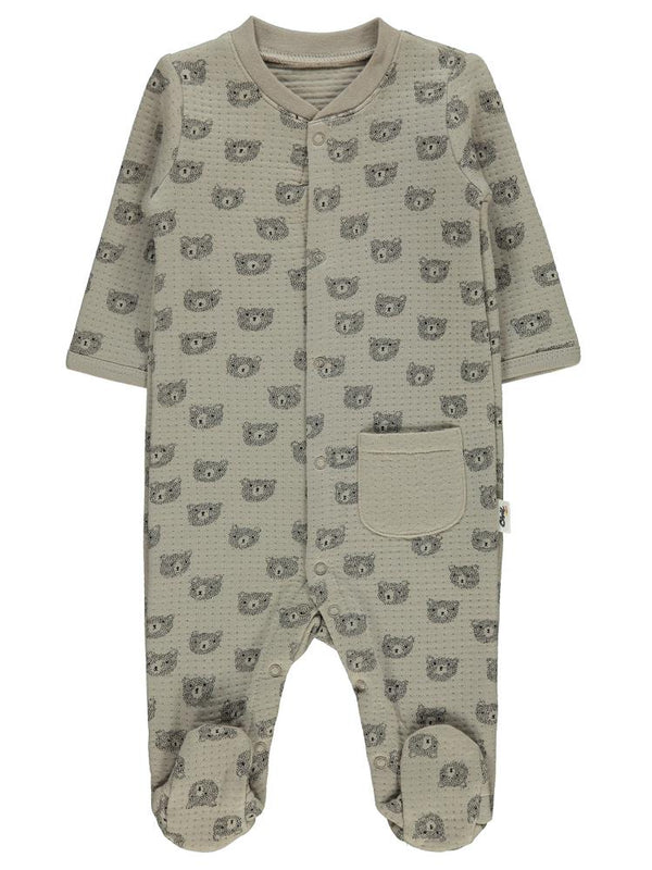 Civil Baby Ayıcık Empirmeli 1-6 Ay Tulum - Bej