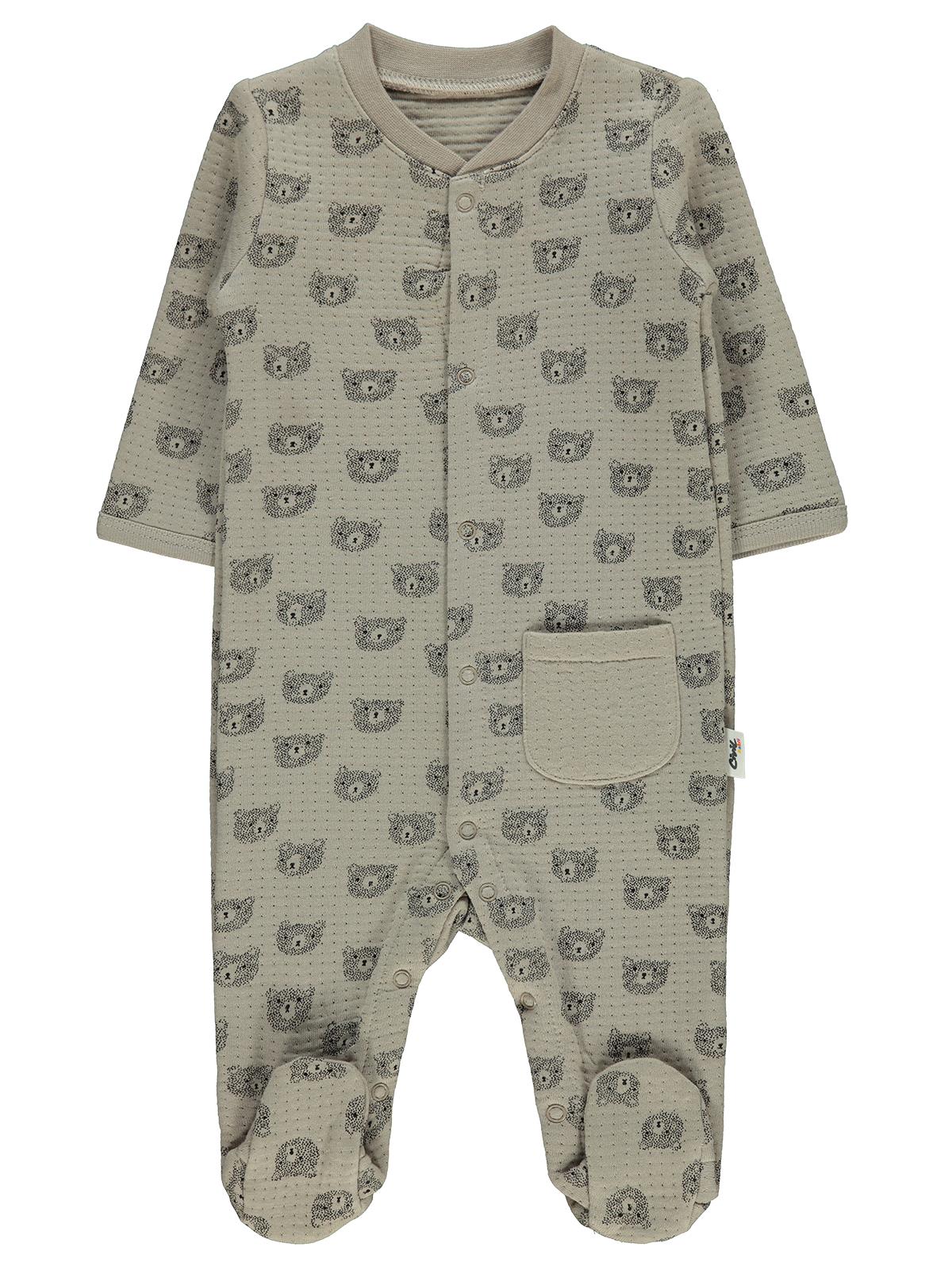 Civil Baby Ayıcık Empirmeli 1-6 Ay Tulum - Bej