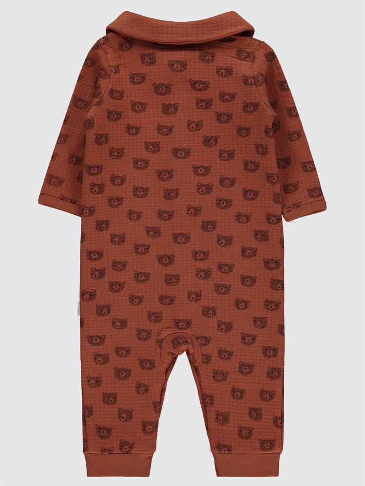 Civil Baby Ayıcık Empirmeli 6-18 Ay Tulum - Kahverengi