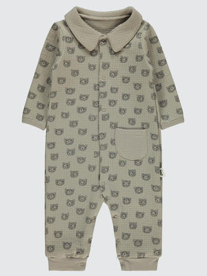 Civil Baby Ayıcık Empirmeli 6-18 Ay Tulum - Bej