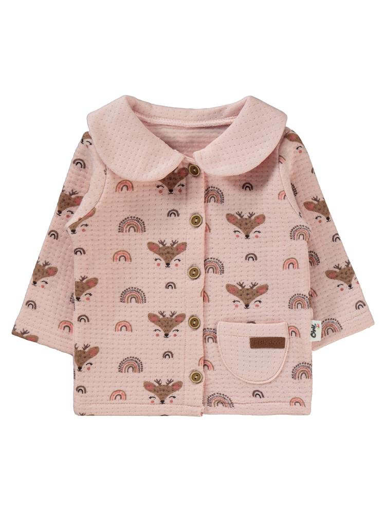 Civil Baby Gökkuşağı Etiketli 1-6 Ay Pijama Takımı - Pudra