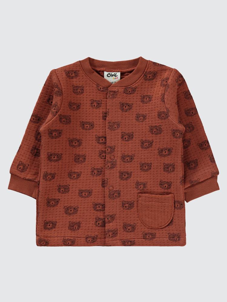Civil Baby Ayıcık Empirmeli 1-6 Ay Pijama Takımı - Kahverengi