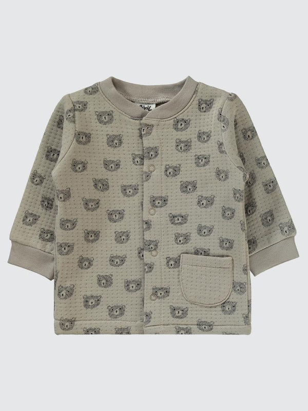 Civil Baby Ayıcık Empirmeli 1-6 Ay Pijama Takımı - Bej