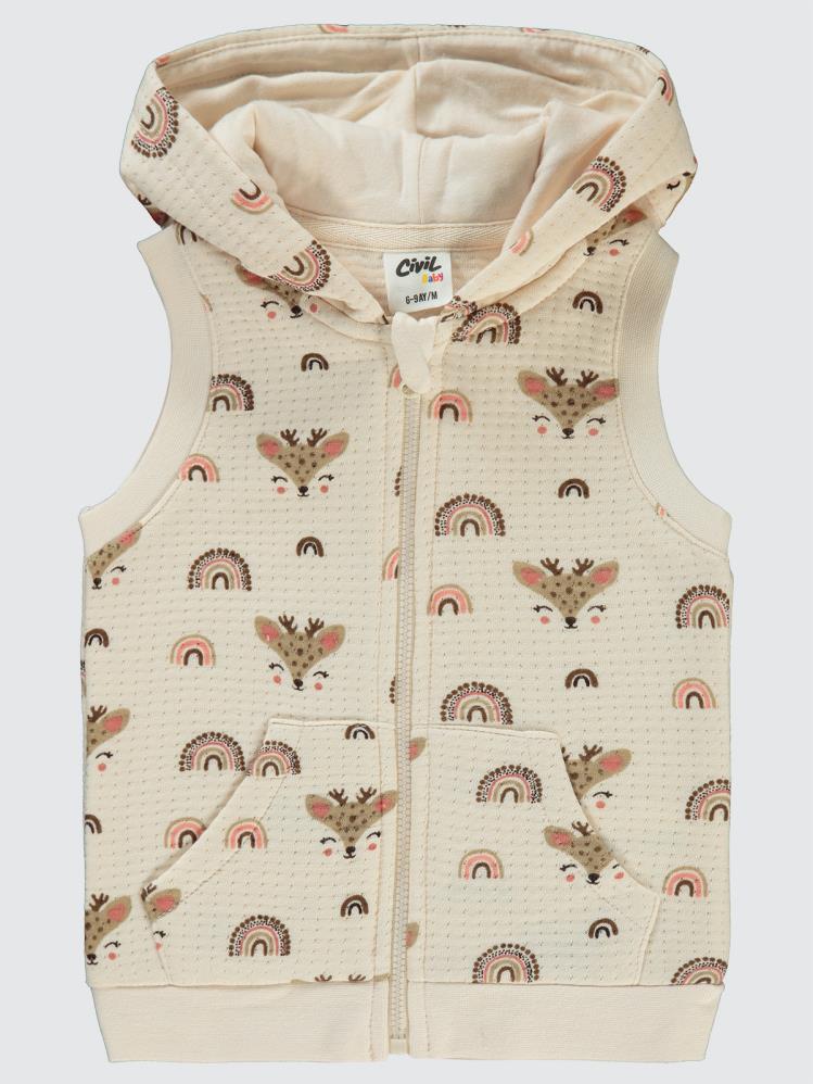 Civil Baby Geyik Empirme 6-18 Ay Yelek - Fil Dişi