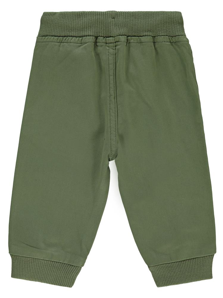 Civil Baby Bel ve Paça Ribanalı 6-18 Ay Pantolon - Haki