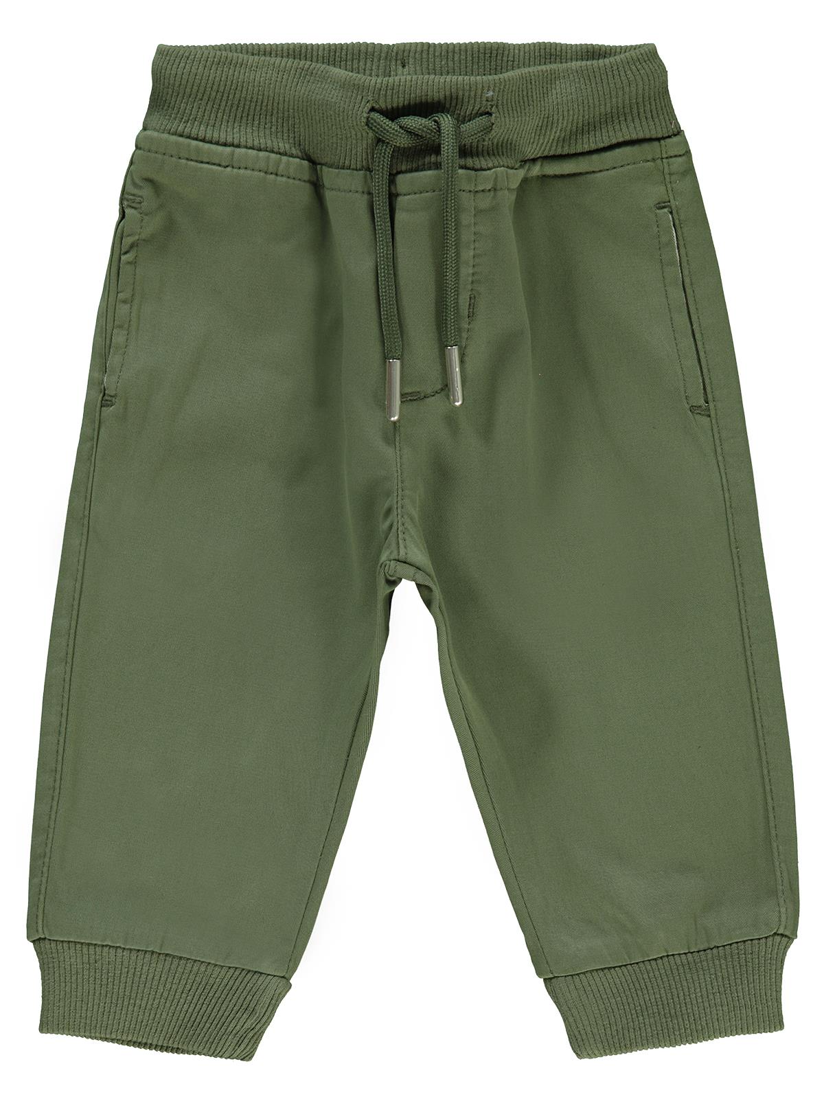 Civil Baby Bel ve Paça Ribanalı 6-18 Ay Pantolon - Haki