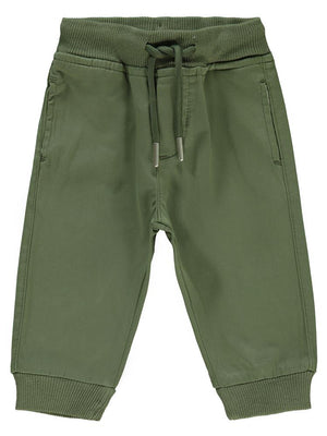 Civil Baby Bel ve Paça Ribanalı 6-18 Ay Pantolon - Haki