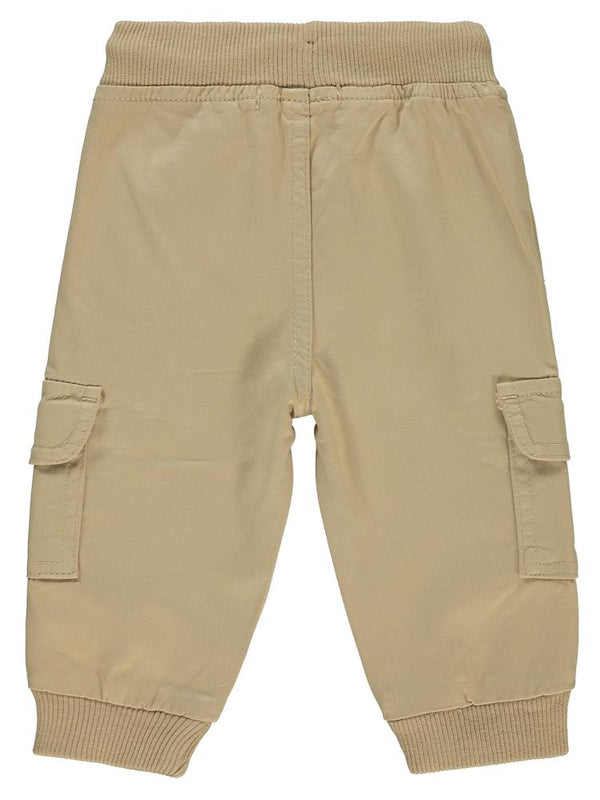 Civil Baby Bel Ribanalı Kargo Cepli 6-18 Ay Pantolon - Bej