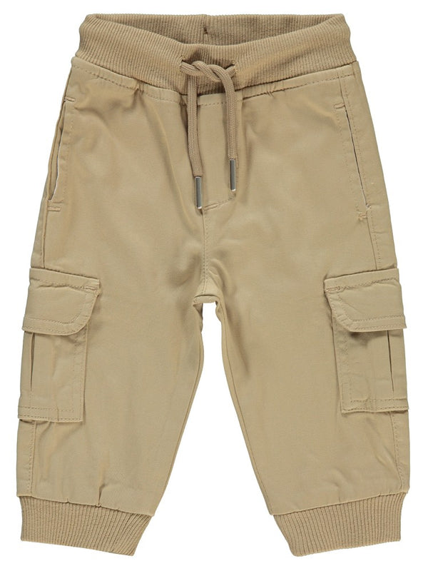 Civil Baby Bel Ribanalı Kargo Cepli 6-18 Ay Pantolon - Bej