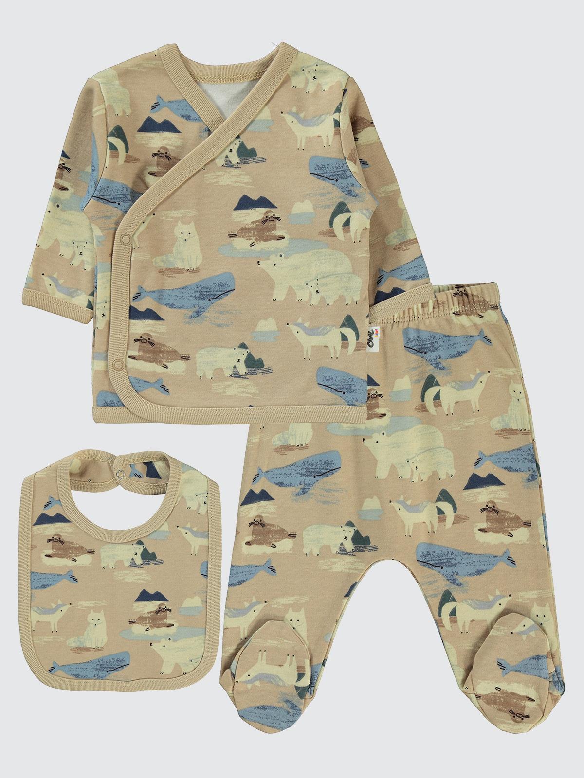 Civil Baby Hibernation Empirme Zıbın Takımları - Kahverengi