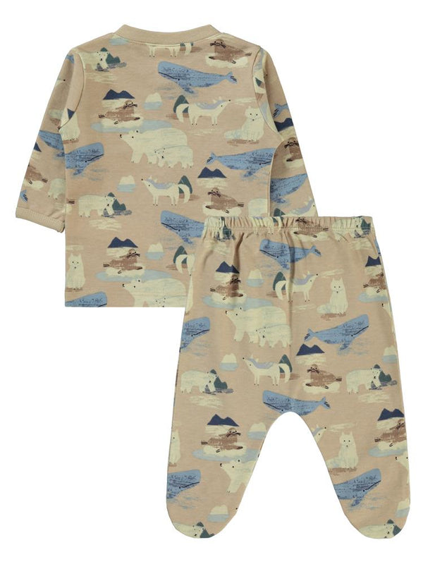 Civil Baby Hibernation Empirme 1-6 Ay Pijama Takımı - Kahverengi