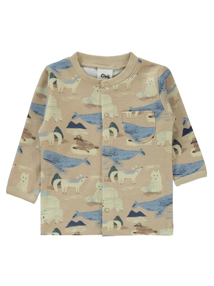 Civil Baby Hibernation Empirme 1-6 Ay Pijama Takımı - Kahverengi