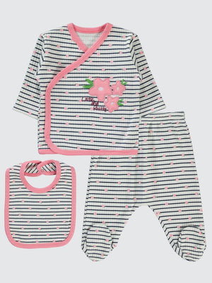 Civil Baby Lıttle And Pretty Empirme Zıbın Takımları - Pembe