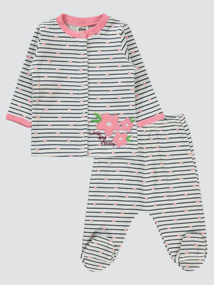 Civil Baby Lıttle And Pretty Empirme 1-6 Ay Pijama Takımı - Pembe