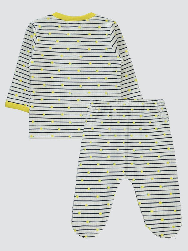 Civil Baby Lıttle And Pretty Empirme 1-6 Ay Pijama Takımı - Sarı