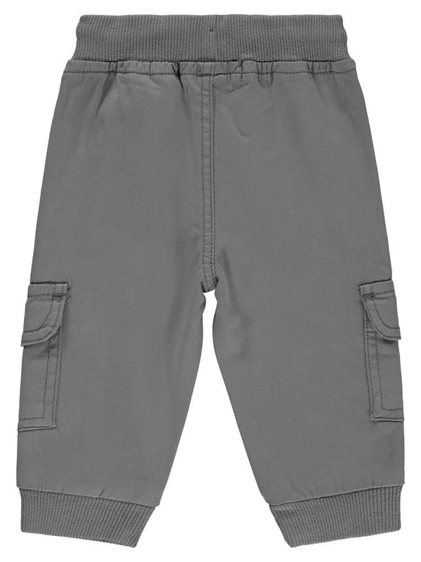 Civil Baby Bel Ribanalı Kargo Cepli 6-18 Ay Pantolon - Gri