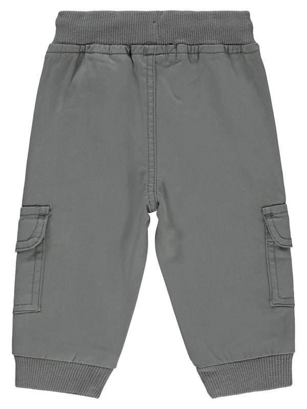 Civil Baby Bel Ribanalı Kargo Cepli 6-18 Ay Pantolon - Gri
