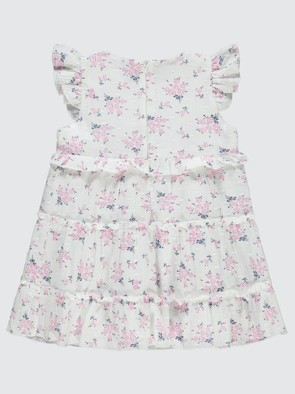 Civil Girls Çiçek Desenli 2-5 Yaş Elbise - Pembe
