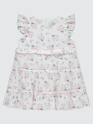 Civil Girls Çiçek Desenli 2-5 Yaş Elbise - Pembe