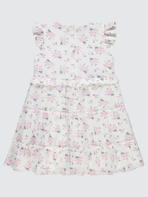 Civil Girls Çiçek Desenli 6-9 Yaş Elbise - Pembe