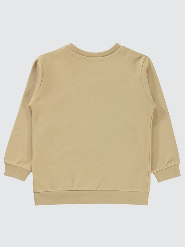 Civil Girls Kelebek Baskılı 2-5 Yaş Sweatshirt - Bej