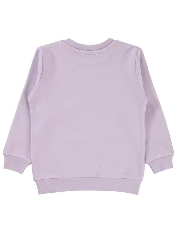 Civil Girls Çiçekli Unicorn Baskılı 2-5 Yaş Sweatshirt - Lila