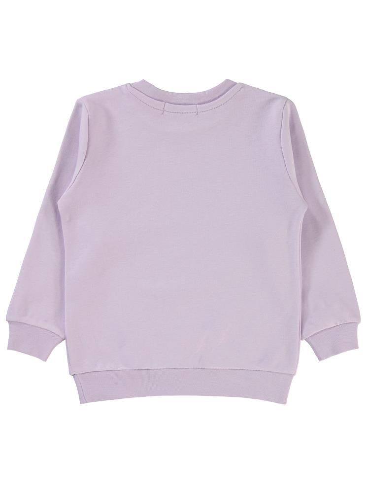 Civil Girls Çiçekli Unicorn Baskılı 2-5 Yaş Sweatshirt - Lila