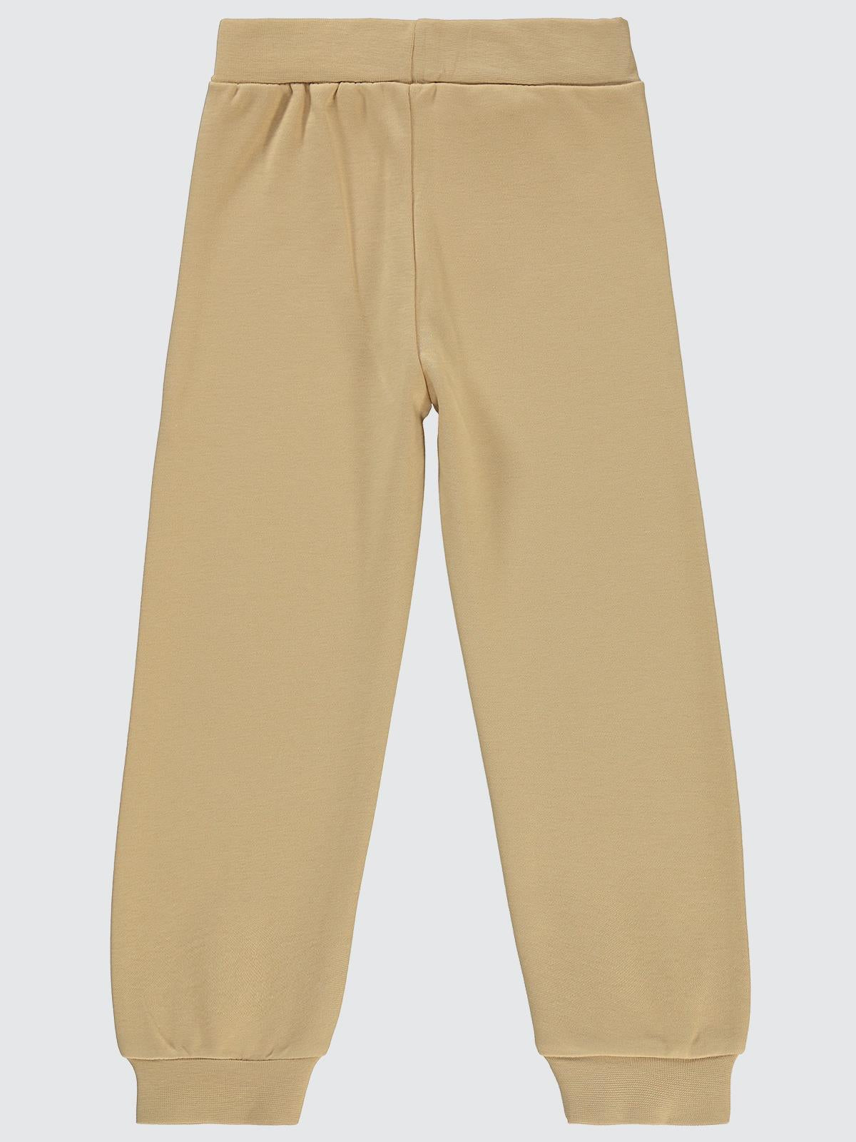 Civil Girls Kelebek Baskılı 2-5 Yaş Eşofman Altı - Bej