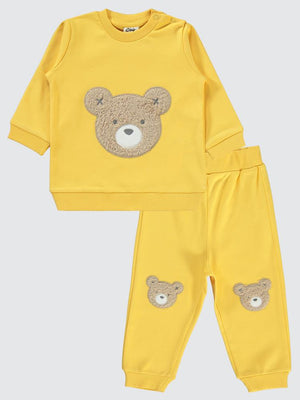 Civil Baby Ayıcık Nakışlı 6-18 Ay Takım - Hardal