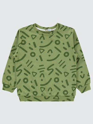 Civil Boys Empirme Karışık Desnli Basic 2-5 Yaş Sweatshirt - Haki