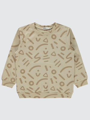 Civil Boys Empirme Karışık Desnli Basic 2-5 Yaş Sweatshirt - Bej
