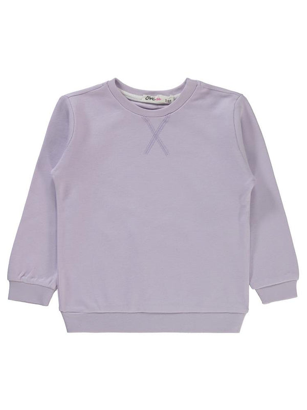 Civil Girls Düz 2-5 Yaş Sweatshirt - Lila