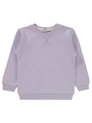 Civil Girls Düz 2-5 Yaş Sweatshirt - Lila