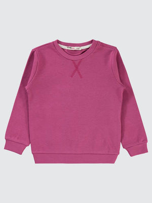 Civil Girls Düz 2-5 Yaş Sweatshirt - Fusya