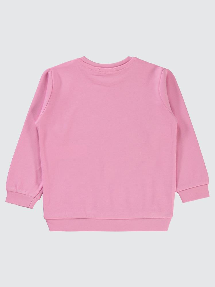 Civil Girls Düz 2-5 Yaş Sweatshirt - Pembe
