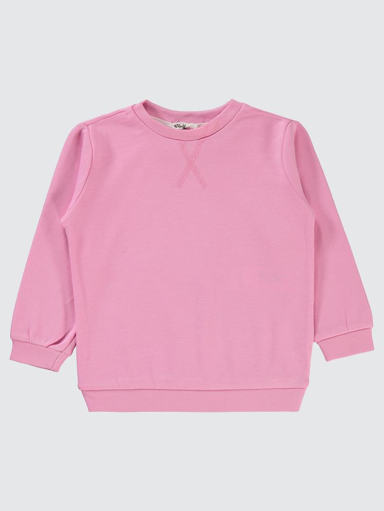 Civil Girls Düz 2-5 Yaş Sweatshirt - Pembe