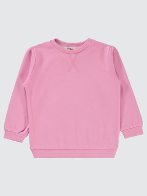Civil Girls Düz 2-5 Yaş Sweatshirt - Pembe