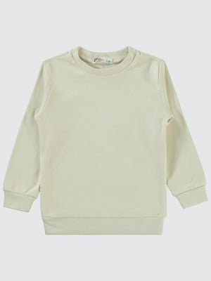 Civil Girls Düz 2-5 Yaş Sweatshirt - Ekru