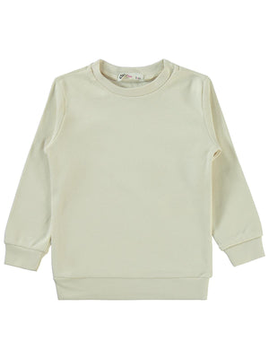 Civil Girls Düz 2-5 Yaş Sweatshirt - Ekru