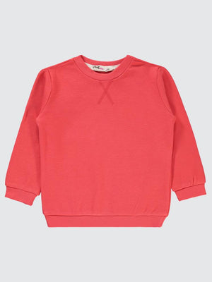 Civil Girls Düz 2-5 Yaş Sweatshirt - Kırmızı
